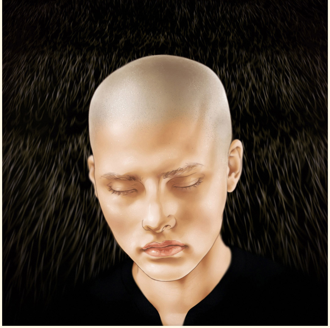 feminism, gender identity, transgenderism, contemporary art, NFT art, portrait art, digital painting, 2d illustration, line art , hand drawn by Rita Rahimi , RR , rrfana , Ramin Rahimi , ریتا رحیمی ، رامین رحیمی