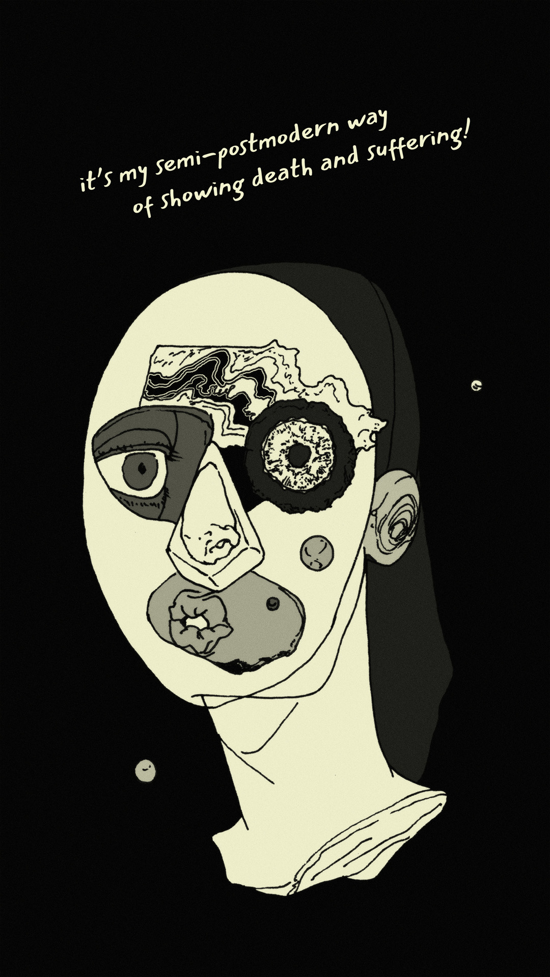 a page from FANA, original comic series, hand drawn illustration, ink on paper, 2d art, autobiography, FANA, rrfana, rr, Rita Rahimi, Ramin Rahimi,  کتاب مصور فنا ، ریتا رحیمی ، رامین رحیمی 
