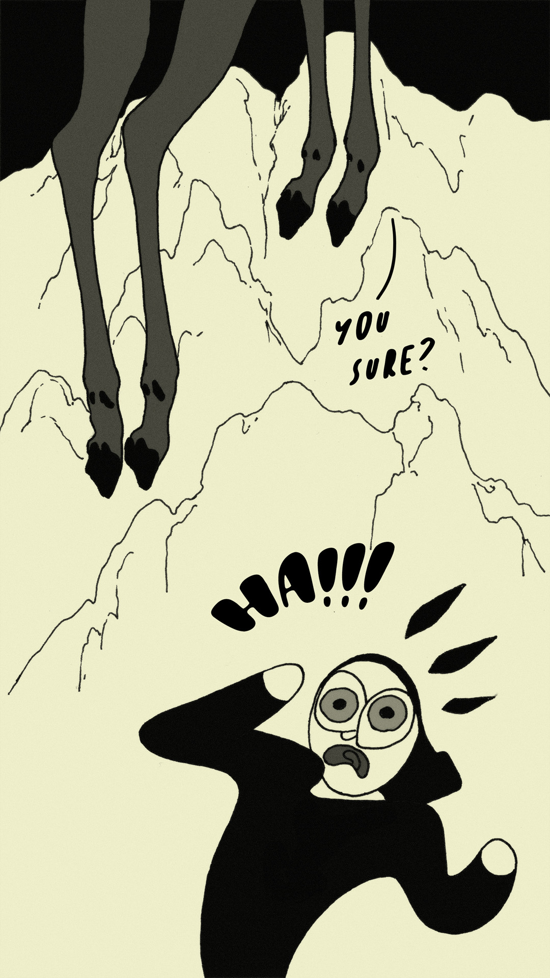 a page from FANA, original comic series, hand drawn illustration, ink on paper, 2d art, autobiography, FANA, rrfana, rr, Rita Rahimi, Ramin Rahimi,  کتاب مصور فنا ، ریتا رحیمی ، رامین رحیمی 
