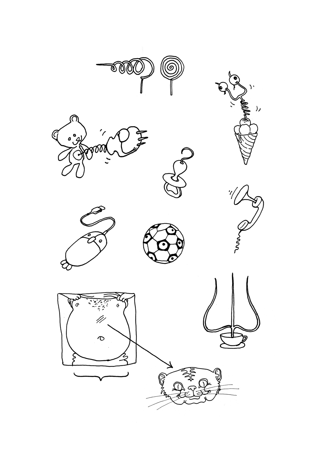 a page from GOON, original artist book, hand drawn illustration, ink on paper, 2d art, independent, FANA, rrfana, rr, Rita Rahimi , ریتا رحیمی ، Ramin Rahimi, کتاب مصور گون , رامین رحیمی